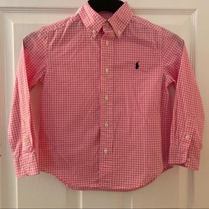 Ralph Lauren Pink Checkered Button Up Shirt